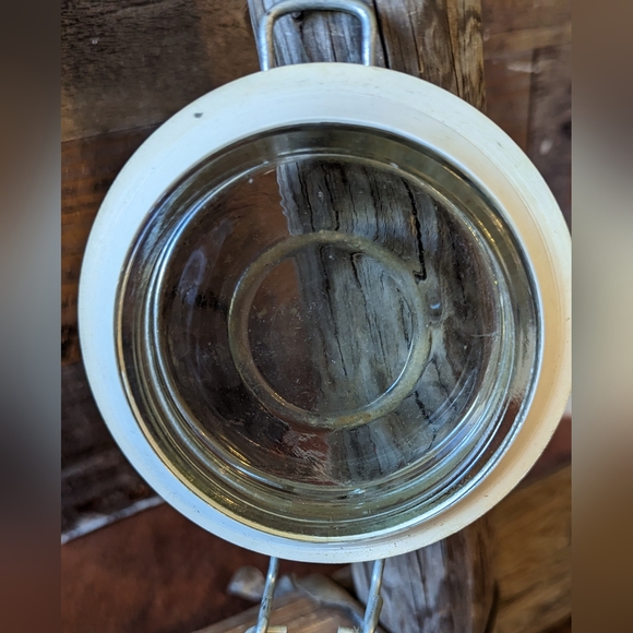 Vintage Glass Jar With Lid And Wire Clamp - Picture 11 of 13